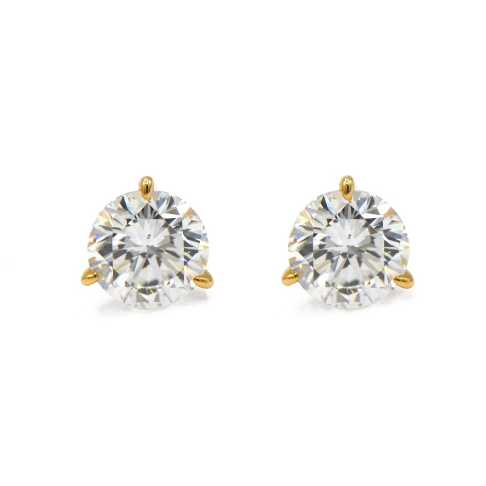 14k Yellow Gold Lab Grown Diamond Studs